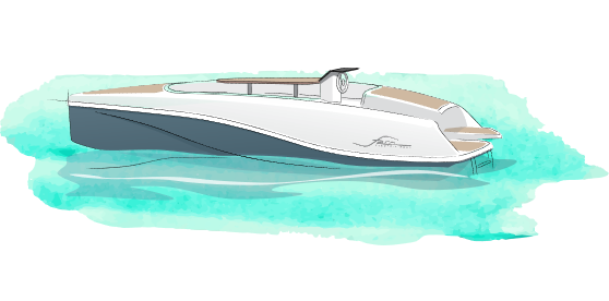 White Speedboat Cartoon Illustration PNG Images