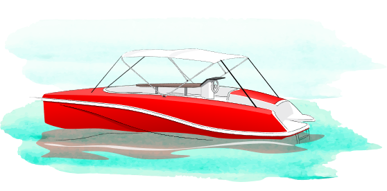 White Speedboat Cartoon Illustration PNG Images